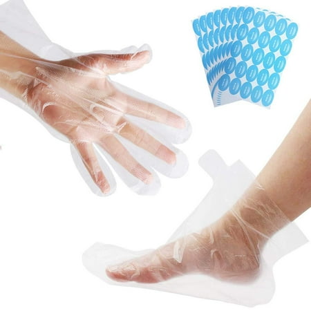 200 Counts Paraffin Wax Bath Liners for Hands and Feet Plastic Mitt Bags and Sock Liners for Maximizing Wax Treatments and Therapeutic Effects