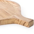 thumbnail image 6 of Burned Wood Pizza Peel Leaf Shape Round Serving Display Tray, 6 of 7