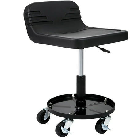 

brand Rolling Garage Stool 300LBS Capacity Adjustable Height from 15.7 in to 20.5 in Mechanic Seat with 360-degree Swivel Wheels and Tool Tray for Workshop Auto Repair Shop Black su