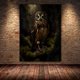 thumbnail image 1 of Pintura en lienzo de murciélago, Gato Negro, bruja antigua, búho, Cuervo, arte de pared, bruja oscura, Halloween, gótico, Vintage, Impresión de póster, decoración del hogar, 1 of 4