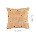 thumbnail image 3 of Emotion Fall Pumpkins Decorative Pillow Cover 18x19" Set, Beige Soft Plush Faux Fur Wool Farmhouse Throw Cushion Cases for Autumn Thanksgiving Holiday Home Decorations, 3 of 6