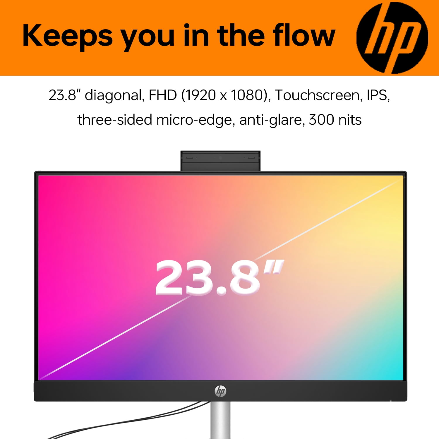 HP 24 All-in-One Desktop, 23.8