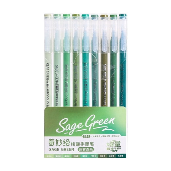 9 Color Colorful Gel Pen Needle Tip for Scrapbooking Note Taking Assorted Colorful Journal Pen
