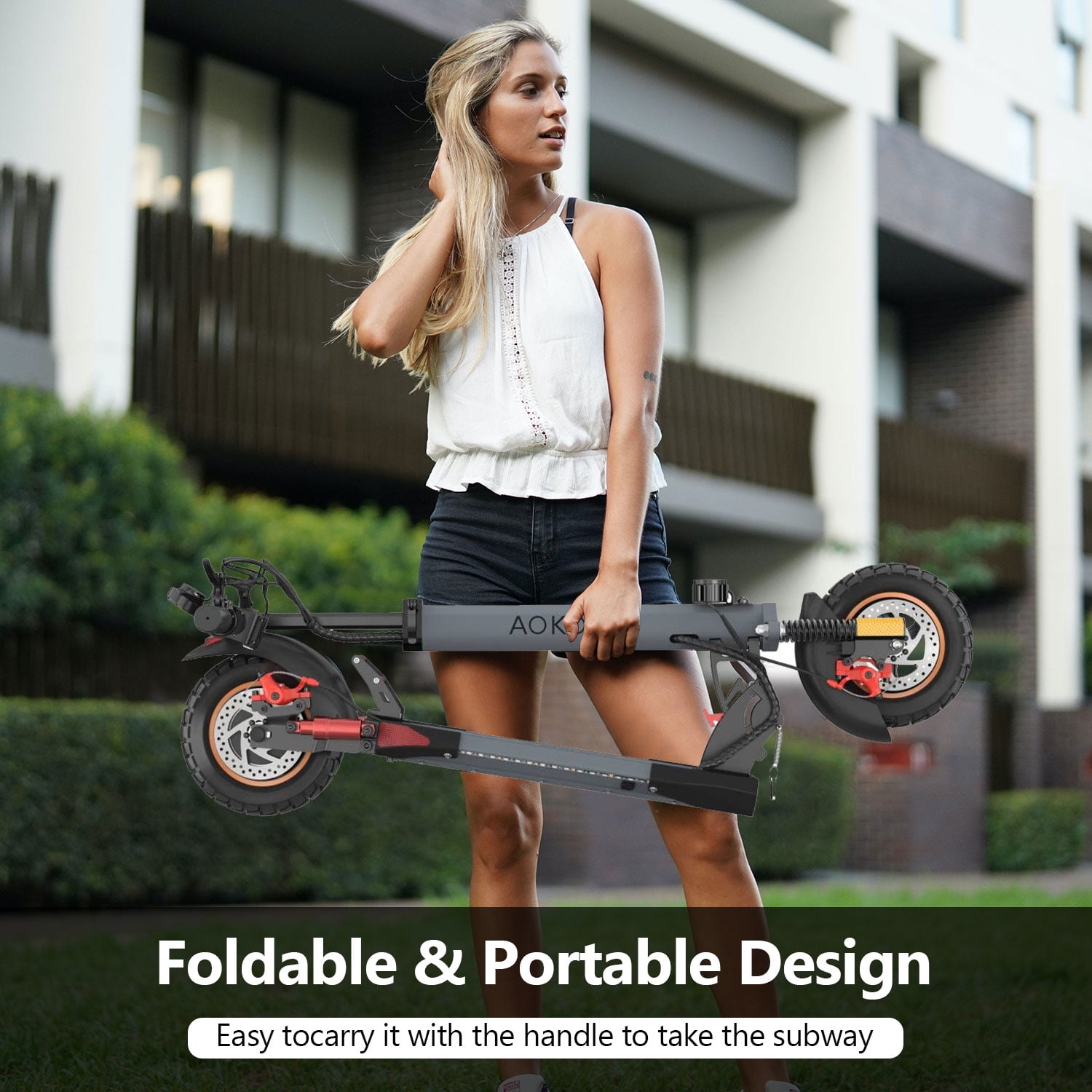 AOKDA Foldable Electric Scooter for Adults 800W 20 Miles Long Range 3 Speeds Commuter E-Scooter up to 28mph, Electric Skateboard for Kids Boys Girls 14+