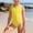 Yellow, variant on Zecgelong Girls Piece Swimsuit Solid Color Toddler Bathing Summer Beachwear For Kids Black Size 3-4 Years