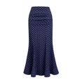 thumbnail image 5 of CAIXIA Womens Maxi Skirt 2026 Summer Flowy Polka Dot Floral High Waisted Mermaid Office Work Spring Long Slip Skirts, 5 of 5