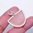 thumbnail image 2 of Faceted Rose Quartz - Madagascar Gemstone 925 Sterling Silver Pendant 1.33" A362, Beautiful Jewelry For Woman, New Year Sale, Valentin's Day Gift, 2 of 2