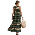 thumbnail image 2 of Xoenoiee Aztec Southwest American Tribal Tie Dye Print Women's Maxi Dresses with Pockets 2026 Summer Spring, Casual Boho Beach Long Sundress, Cotton Linen Sleeveless Tank Dress Vacation Outfits, M, 2 of 7