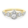 thumbnail image 4 of IGI Certified 4 Carat Pear Shape Lab Grown Diamond Engagement Ring | 14K Yellow Gold | Frances Side Stone Diamond Ring | FG-VS1-VS2 Quality Friendly Diamonds, 4 of 6