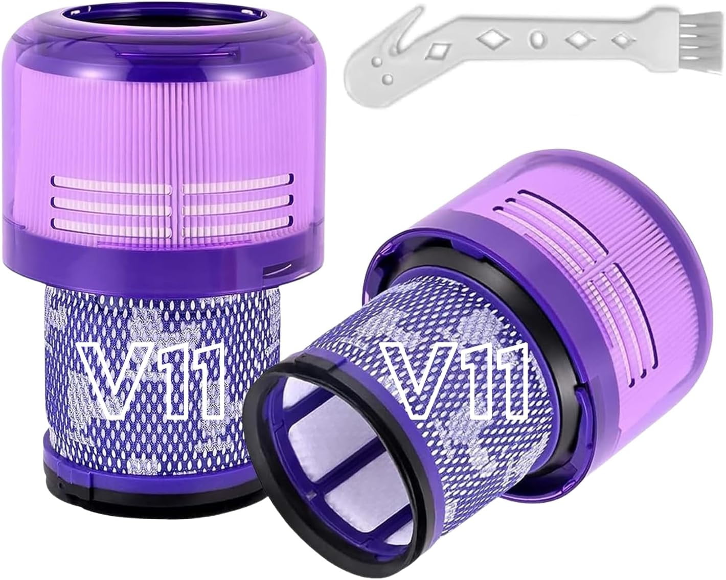 Bee Filter 2-Pack Purple Premium True HEPA Replacement Filters Compatible with Dyson V15 Detect, V15 Detect Absolute, V15 Submarine, V11 Animal Filter, V11 Filter, Part no 970013-02 thumbnail 10