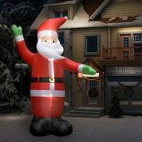 vidaXL Inflatable Santa Claus with LEDs Christmas Decoration IP44 14.8'