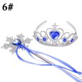 thumbnail image 1 of Girl's Tiara Rhinestone Decor Dress up Tiara Princess Crown with Princess Wand, 1 of 9