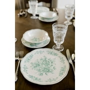 The Pioneer Woman Agatha 12-Piece Stoneware Dinnerware Set, Green