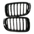 thumbnail image 1 of Rejilla de parachoques delantero 2 piezas Parrilla de riñón ABS doble línea apta para F26 X3 accesorios de repuesto 51117338571 Negro brillante perfecl, 1 of 7