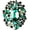 Green Vintage Flower, variant on Tarien Vintage Crystal Flower Bouquet Brooch, Large Multicolor Floral Lapel Pin for Suits, Coats & Handbags – Formal Party Accessory for Adults