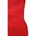 thumbnail image 5 of Women's Long Sleeve Bandage Wedding Guest Dress Midi Fall Winter Party Cocktail Dresses Evening Gown, 5 of 6