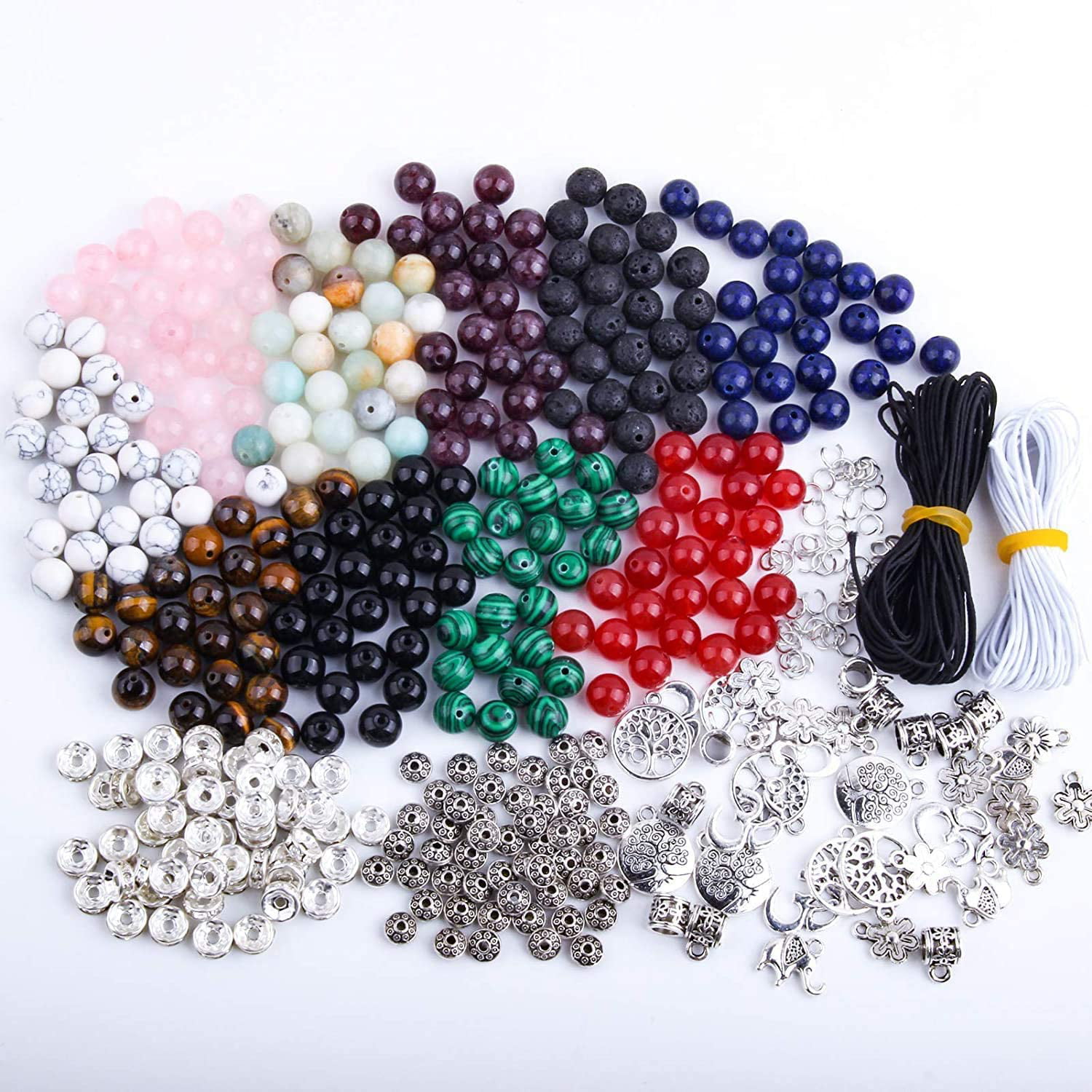 Mchruie 691pc Bracelet Making Kit, 8mm Beads for Bracelets Making - Natural  Stone Gemstone Beads for Jewelry Making DIY Bracelet Kit for Adults