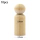 thumbnail image 1 of De Muñecos De Madera Con Clavija, Figura Masculina De Madera Sin Terminar, Muñecos De Ángel Para Manualidades Diy10 Uds. Moyic HA014769-00, 1 of 7