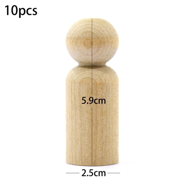 De Muñecos De Madera Con Clavija, Figura Masculina De Madera Sin Terminar, Muñecos De Ángel Para Manualidades Diy10 Uds. Moyic HA014769-00