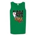 thumbnail image 2 of Wild Bobby, California Republic Cali Bear Pop Culture Mens Graphic Tank Top, Kelly, 3XL, 2 of 3