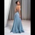 thumbnail image 4 of Vestido Elegante de Noche para Mujer, Sin Mangas, con Hombros Descubiertos, Ajustado, y Formal para Fiesta Azul XXL, 4 of 5