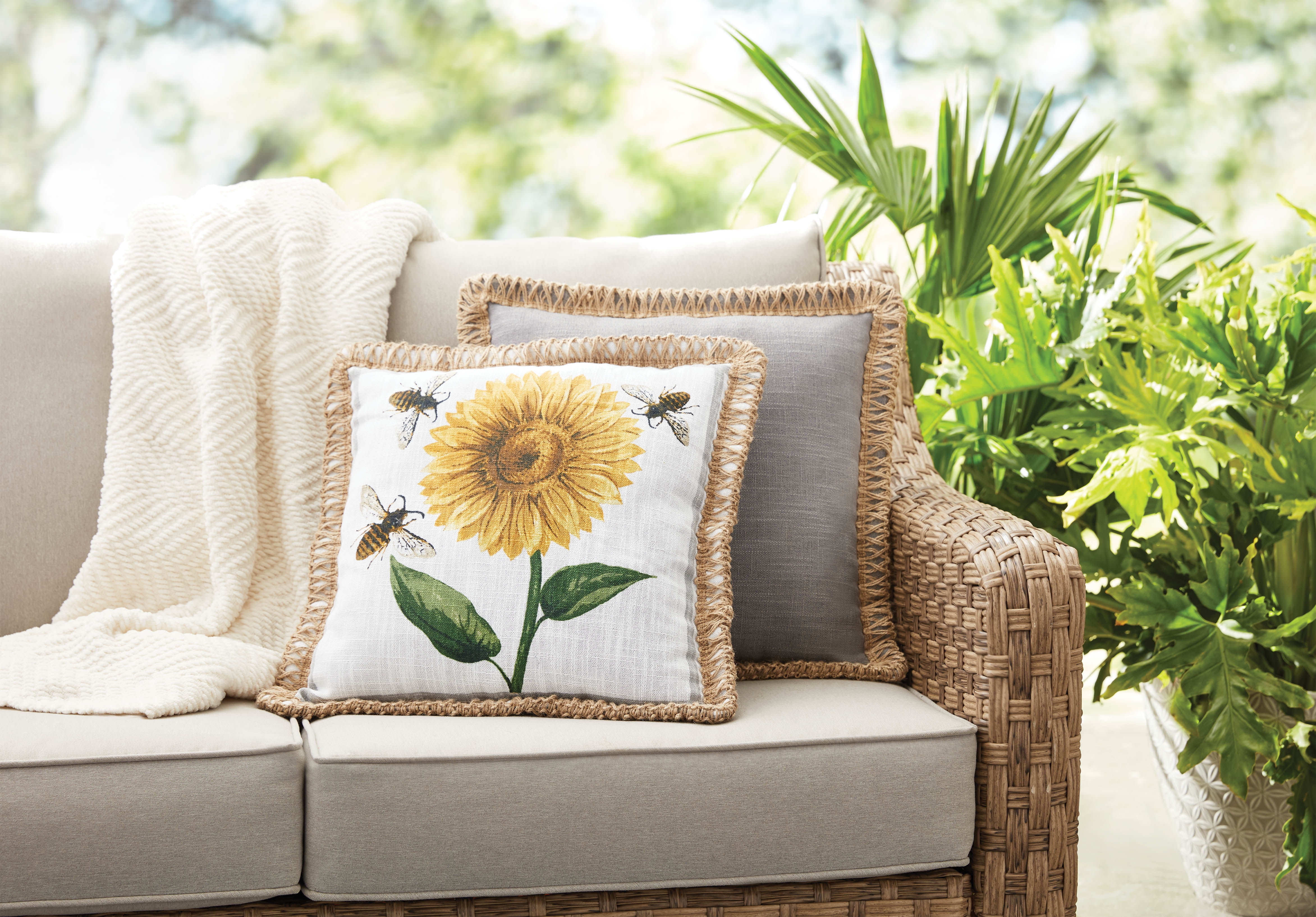 Walmart sunflower pillow sales