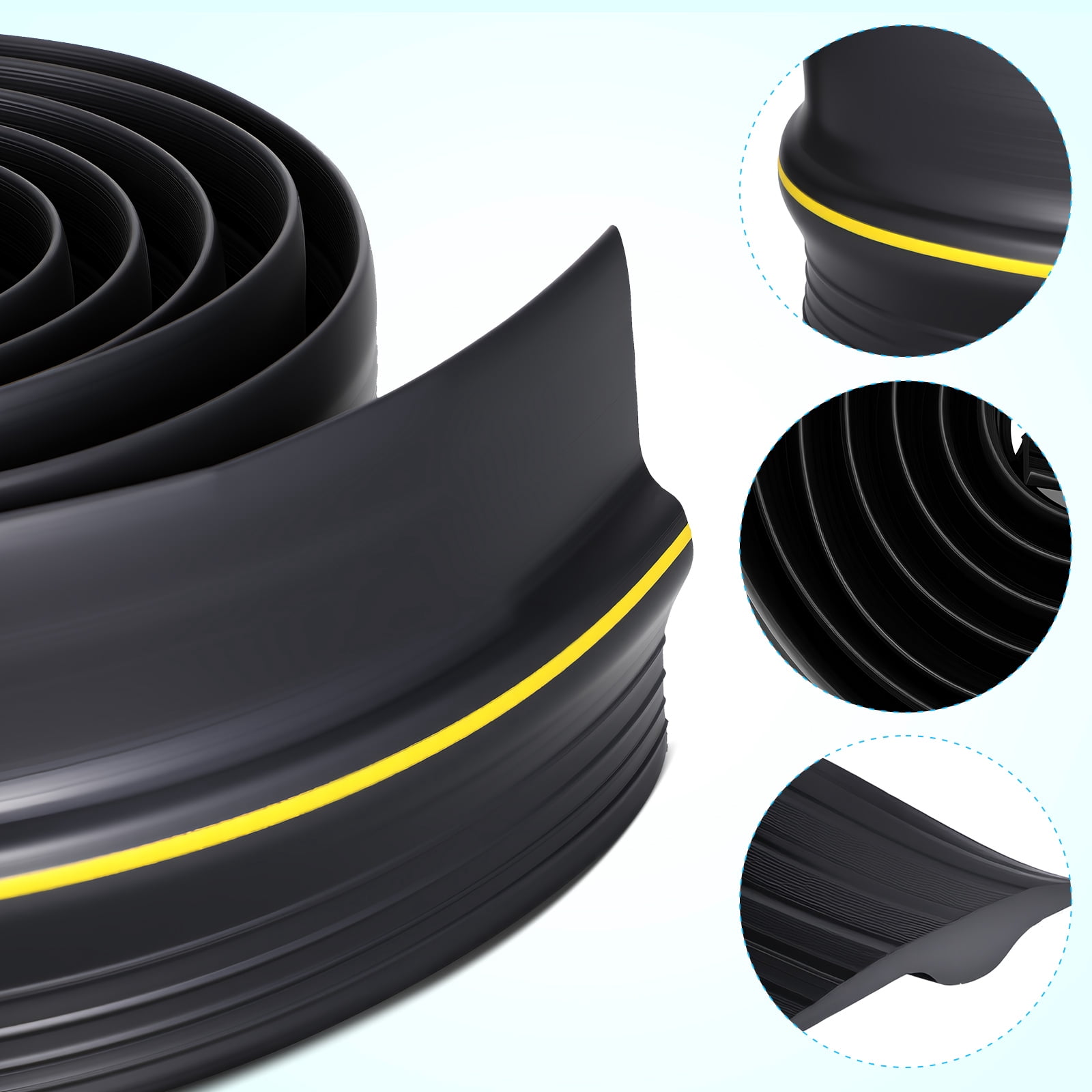 COMPUKAS Garage Door Side Seal Strip, Rubber Weatherproof Seal for Garage Door, Enhanced Security, 1 Set