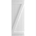 thumbnail image 5 of Ekena Millwork 21 1/2"W x 33"H True Fit PVC Four Board Joined Board-n-Batten Shutters w/Z-Bar, White (Per Pair - Hardware Not Included), 5 of 8