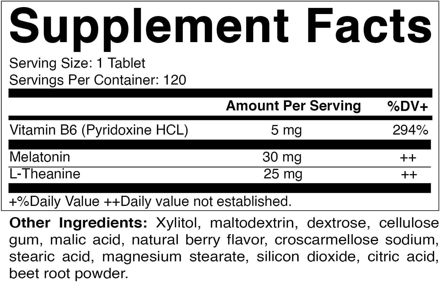 (2 pack) Vitamatic Melatonin, B6 & L-Theanine, Natural Berry, 120 Fast Dissolve Tablets
