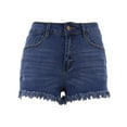 thumbnail image 4 of Povozer Women's High-Stretch Denim Shorts High Waisted Jean Shorts with Pockets(Dark Blue,S), 4 of 4