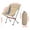 Beige, variant on XMMSWDLA Folding Chair 7075 Aluminum Alloy Convenient Lazy Backrest Leisure Home Camp Fishing Chair Outdoor Tools Aluminum Alloy