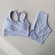 thumbnail image 3 of Traje de Yoga de gama alta, Sexy, a la moda, adelgazante, levantamiento de cadera, deportes, Fitness, sujetadores y mallas, camiseta sin mangas, conjunto transpirable, 3 of 6