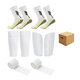 thumbnail image 1 of 6pcs Calcetines Antideslizantes Con Espinilleras Para Fútbol Lab.G,  Blanco, 1 of 4