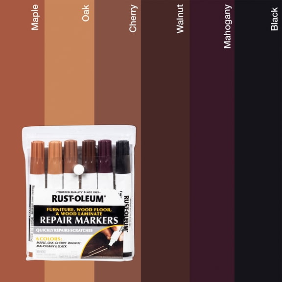 Rust-Oleum Wood Repair Markers- Assorted Colors, 6 Pack