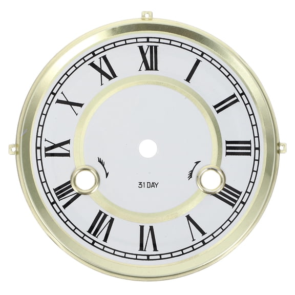 Minkissy Round Metal Clock Face with Roman Numerals for DIY Home Decor