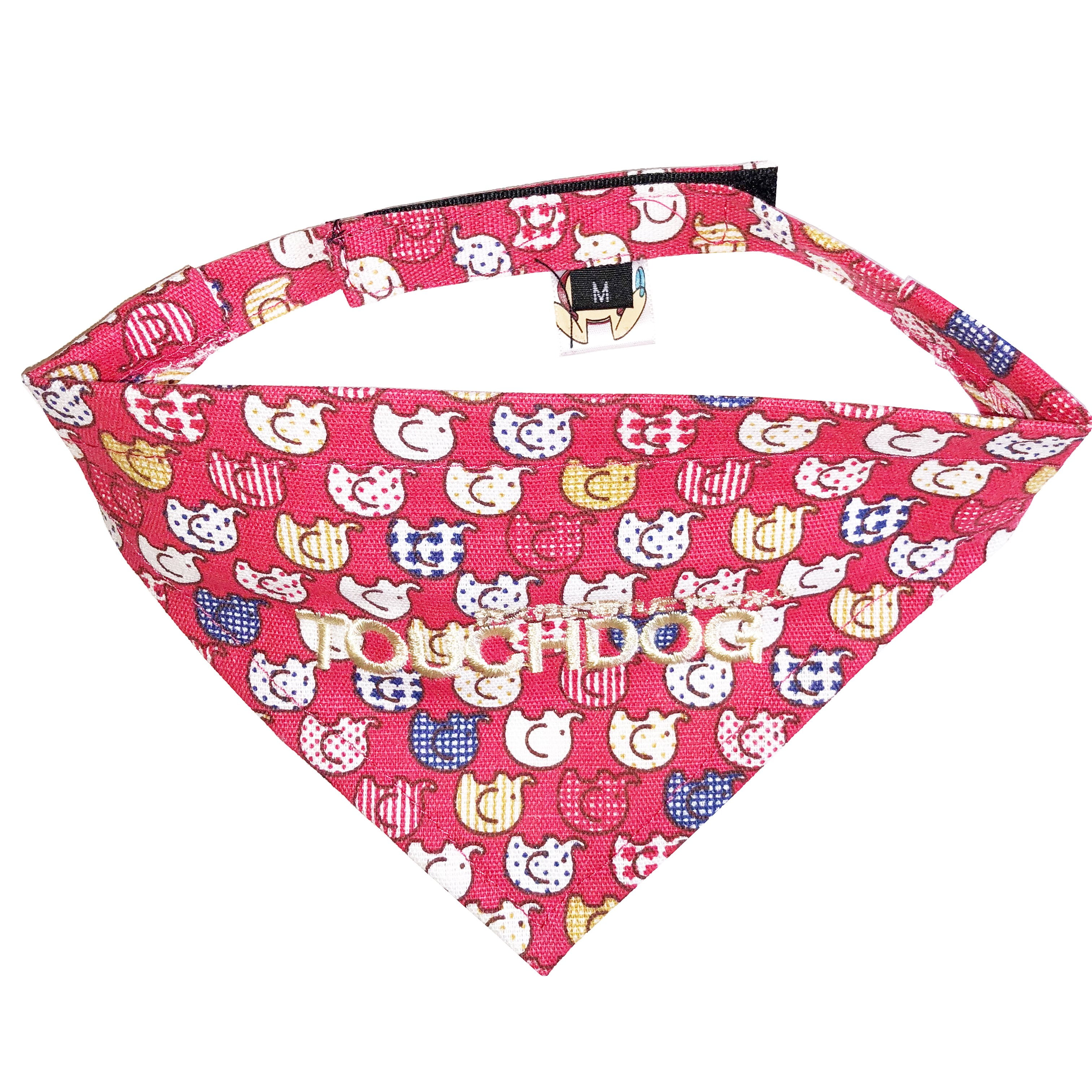 Touchdog 'BadtotheBone' Elephant Patterned Fashionable Velcro Bandana
