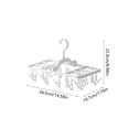 thumbnail image 3 of Fesfesfes Multi-Clip Foldable Clothes Drying Rack,Windproof Non-Slip Design for Underwear, Socks, Accessories, Space-Saving Laundry Organizer White, 3 of 5