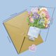 thumbnail image 2 of 1 pieza(s) Tarjeta emergente de flores Tarjeta de cumpleaños Tarjeta de regalo Tarjeta emergente plegable en 3D Tarjeta de felicitación de flores con sobre JM, 2 of 5