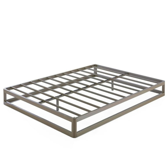 Mellow 9-Inch Metal Platform Bed Frame with Mattress Foundation, King, Gray