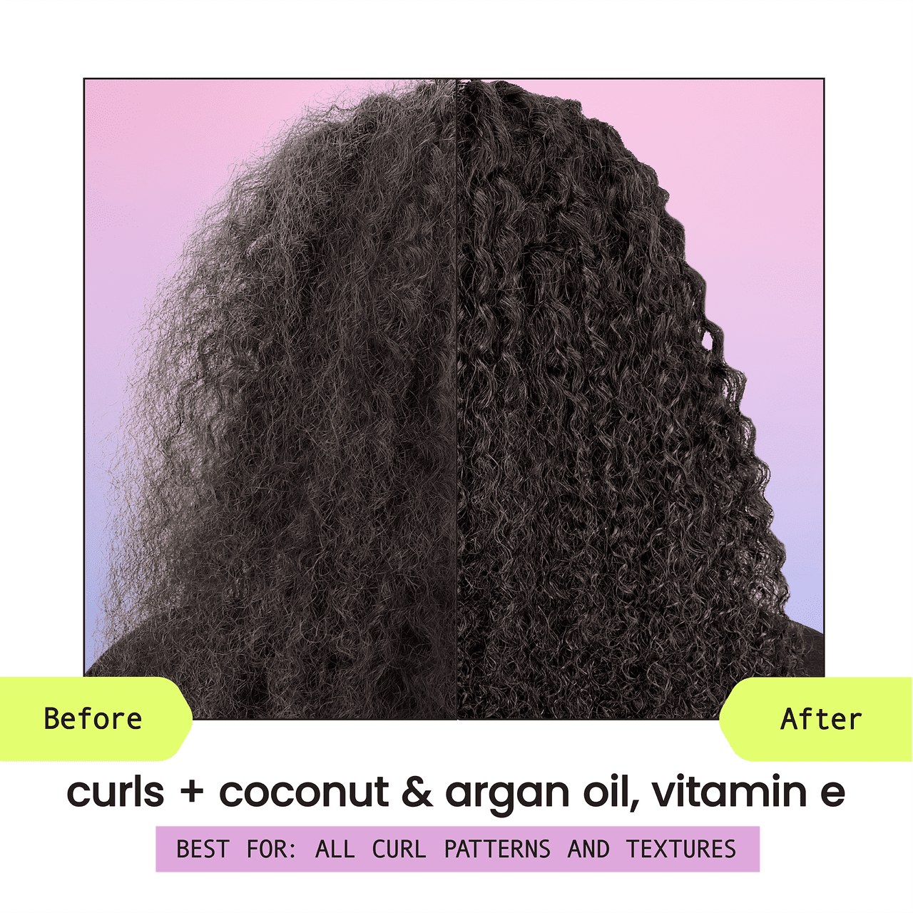 HASK Curls + Argan, Coconut & Vitamin E Oils Shampoo, 16 fl oz