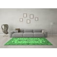 thumbnail image 3 of Ahgly Company Indoor Rectangle Medallion Emerald Green Traditional Area Rugs, 5' x 8', 3 of 4