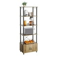 thumbnail image 5 of Bestier 5 Tier Kitchen Baker's Rack with Storage Cabinet Microwave Stand in Oak, 5 of 8