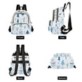 thumbnail image 4 of FORMRS Mini Backpack Purse for Women Travel Daypack Casual Shoulder Bag, Blue Simple Cartoon Snowmen, 4 of 7