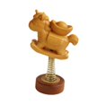 thumbnail image 2 of Estatua de animal para decoración de salpicadero de coche, cabezón, accesorios de madera, caballo mecedor Estilo B, 2 of 7