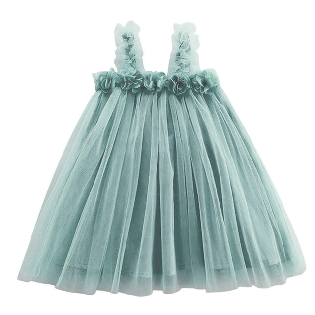 Robes Sans Manches en Tulle à Fleurs pour Tout-Petites Filles, Fête, Jeu de Rôle, Robe de Fête Dansante, Robe Fille, Taille 18-24 Mois