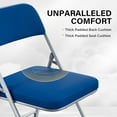 thumbnail image 4 of VINGLI Padded Folding Chairs with Thick Seat Cushion, Portable, Durable & Extra Comfortable Foldable Chairs for Indoor & Outdoor Events, Banquet, Party, Dinning, Work, Craft, Fabric, Navy Blue, 4 Pack, 4 of 8
