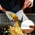 thumbnail image 3 of shiyou-2PC Grill Griddle Spatula Scraper Stainless Steel Blade Barbecue Cooking Grill, 3 of 4