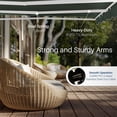 thumbnail image 2 of ALEKO Manual Retractable Home Patio 13 x 10 feet Awning Green Canopy Sunshade, 2 of 12