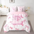thumbnail image 2 of Manfei Initial Monogrammed 7-Piece Twin Bedding Set,Bow Bowknot,Super Cozy Alphabet Decor, 2 of 5