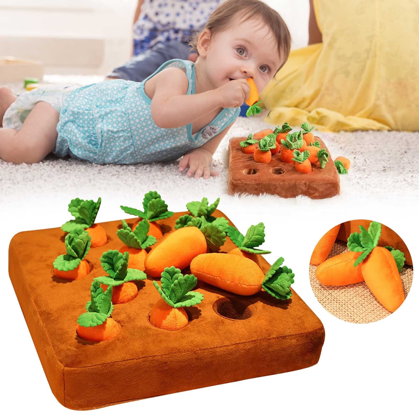 Plutyo Funny Pull Turnips Plush Toy Doll Toddler Games Pet Toys